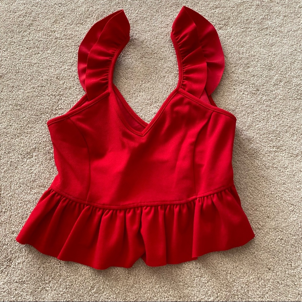 NWT ASOS RUFFLE CROP TOP